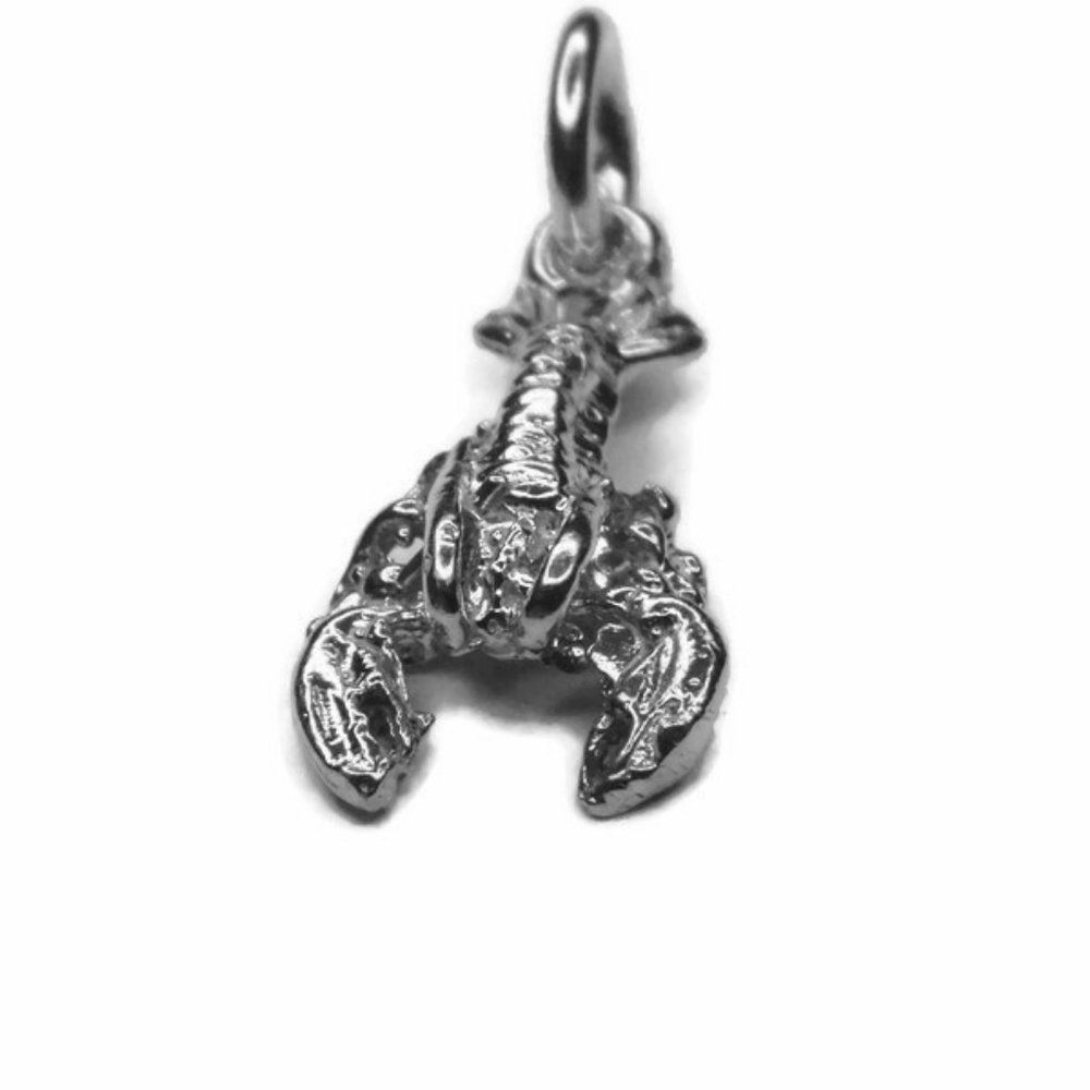 Lobster Charm Pendant .925 Sterling Silver - Picture 3 of 5